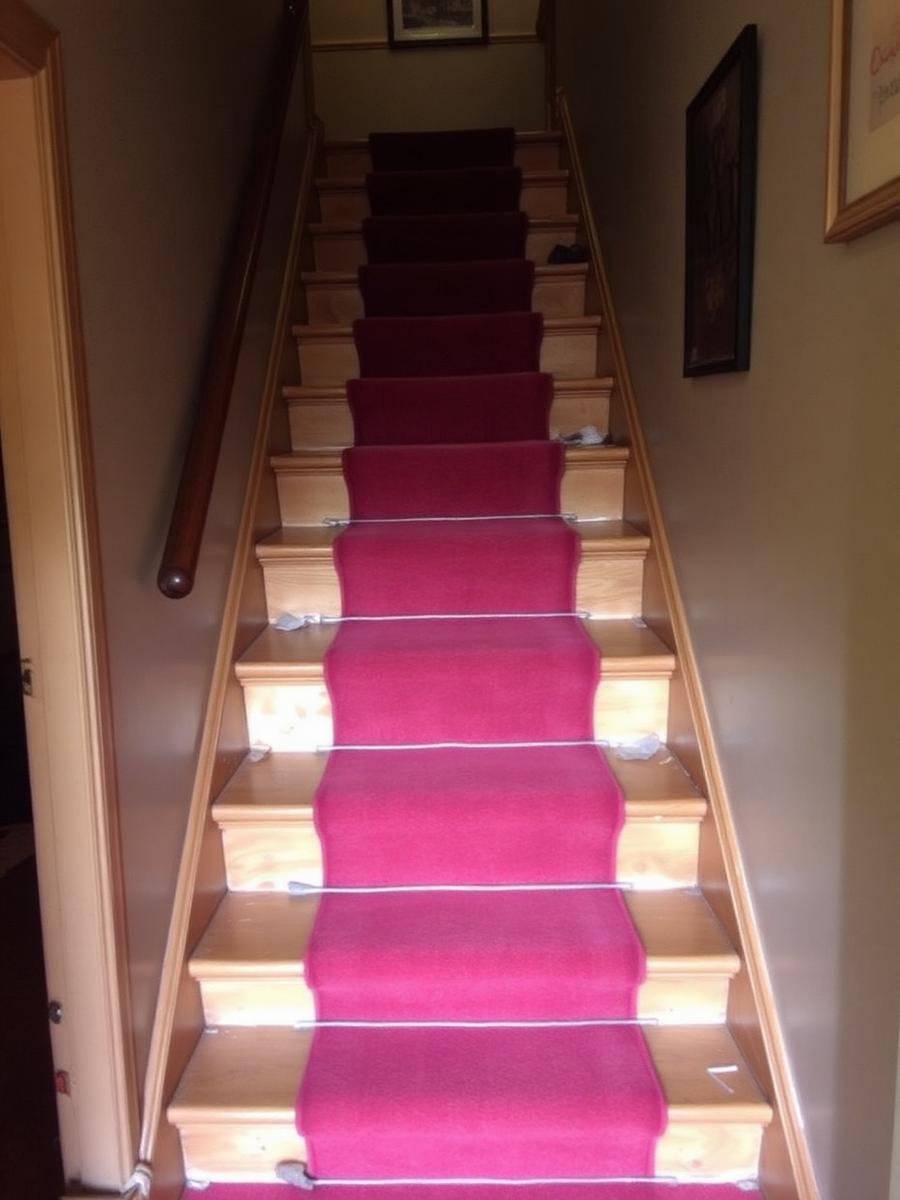 Voor — Trap met rode loper